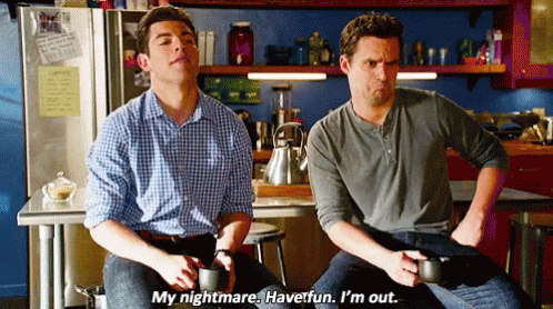This Is My Nightmare Winston Schmidt Nick Miller GIF