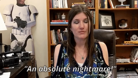 This Is My Nightmare Woman Sitting GIF