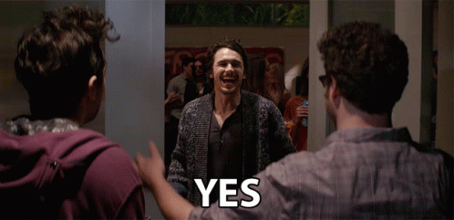 This Is The End James Franco Cheering Yes GIF