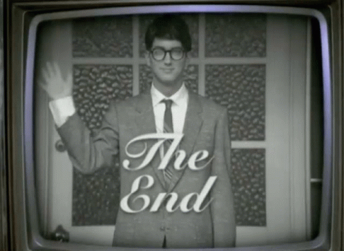 This Is The End Vintage Tv Guy Waving GIF