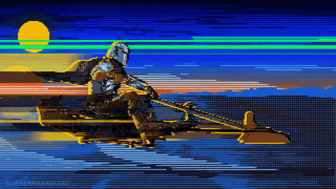 This Is The Way Fast Mandalorian Flying On His Car GIF