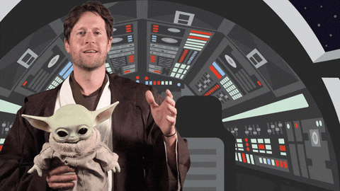 This Is The Way Guy Pointing With Yoda Toy GIF