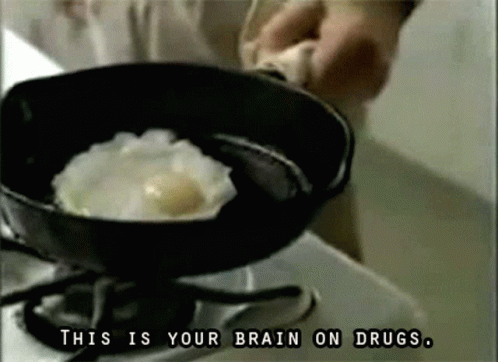This Is Your Fried Brain On Fry Pan GIF