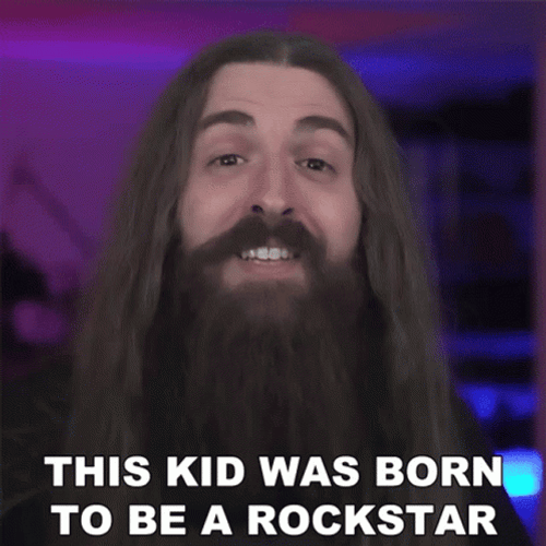 This Kid Was Born To Be A Rock Star GIF