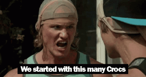 This Many Crocs Cardano Crocs Club GIF