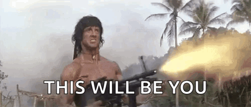 This Will Be You Rambo Machine Gun GIF