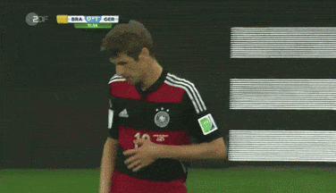 Thomas Mueller on Soccer Field
