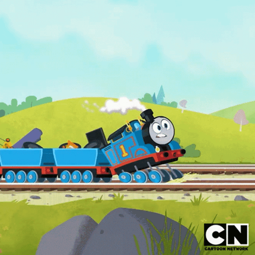 Thomas The Tank Engine Trying To Stop GIF