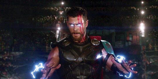 Thor Coated In Lightning GIF