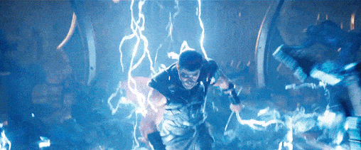 Thor Electrocuting Enemies GIF