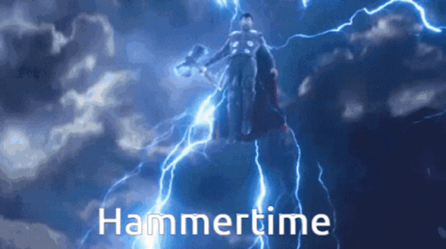 Thor Hammer Time GIF