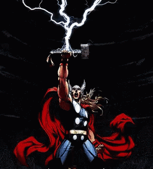 Thor Holding Hammer With Lightning
