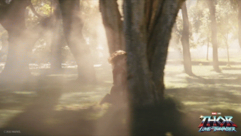 Thor Love And Thunder Running Through Ages GIF