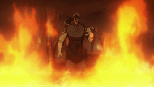Thorfinn Burning Fire GIF