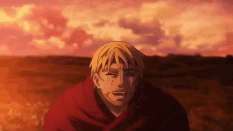 Thorfinn Laughing Hard GIF