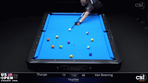Thorpe and Van Boening Playing Pool