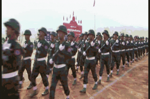 Thousand Of Cadet Marching GIF