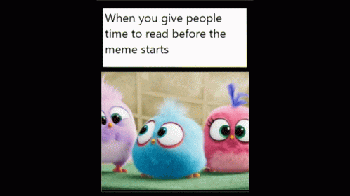 Three Angry Birds Meme Giving Time to Read