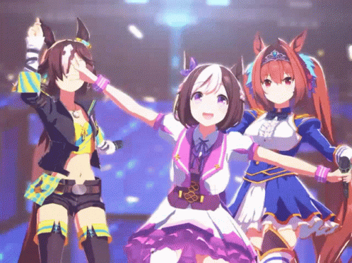 Three Anime Best Friends Uma Musume Pretty Derby GIF