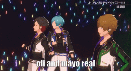 Three Anime Characters Oli and Mayo Real