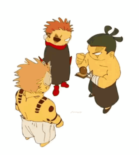Three Anime Characters Standing Together