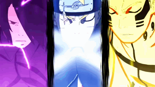 Three Anime Characters With Number 9 on Face
