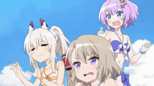 Three Anime Girls One With Crown