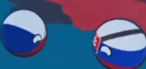 Three Balls With Different Flags Floating GIF