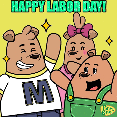 Three Bears Happy Labor Day GIF