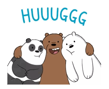 Three Bears Hugging With Huuuggg