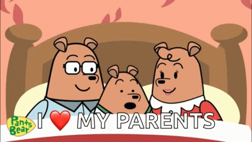 Three Bears Saying I Love My Parents