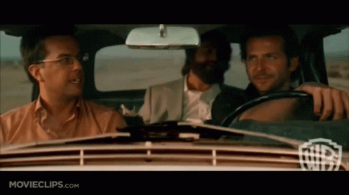 Three Best Friends Driving The Hang Over GIF