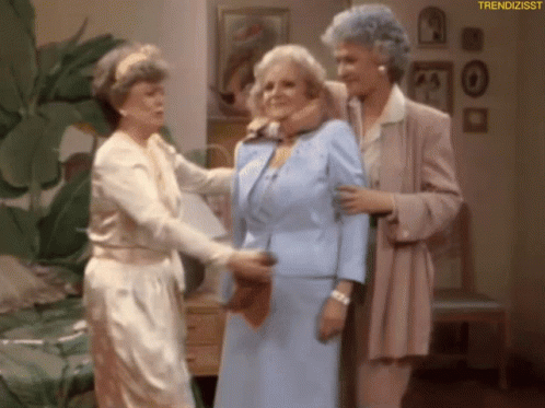 Three Best Friends Golden Girls Hugging GIF