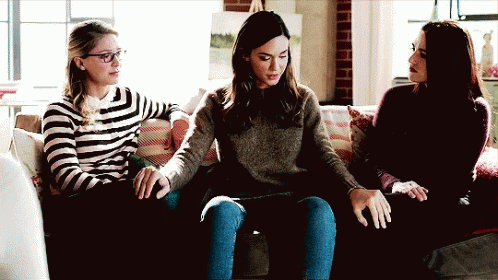 Three Best Friends Supergirl Holding Hands GIF