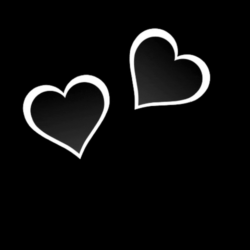 Three Black Hearts GIF