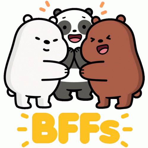 Three Care Bears Bff Hug GIF