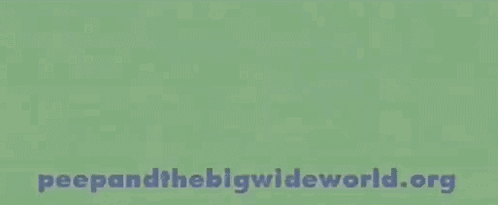 three cartoon characters are standing next to each other with the website peepandthebigwideworld.org written below them