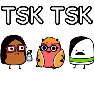 Three Cartoon Characters Are Standing Next To Each Other With The Words Tsk Tsk Above Them GIF