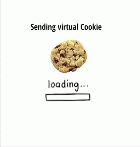 Three Chocolate Chip Cookies Are Sitting On A White Surface GIF