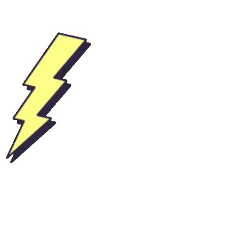 Three Colored Lightning Bolts