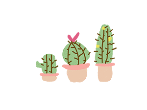 Three Cute Cactus Plant GIF