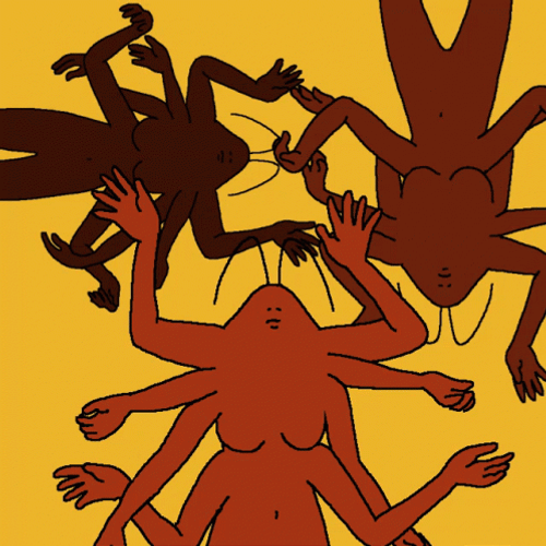 Three Dancing Cockroaches GIF