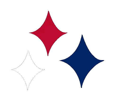 Three Different Colored Diamonds Lined Up