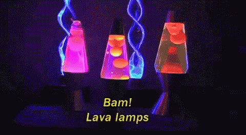 Three Different Lava Lamps GIF