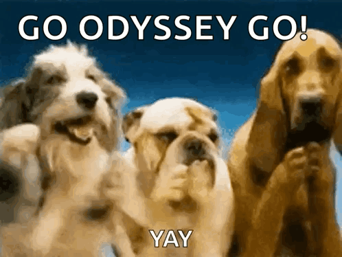 Three Dogs Go Odyssey Go Yay