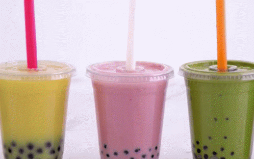 Three Drinks With Straws GIF