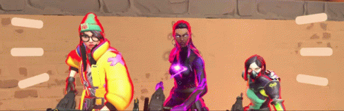Three Female Video Game Characters One in Green Hat Saying rs