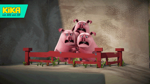 Three Frightened Little Pigs GIF