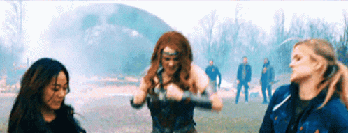 Three Girls Fighting Margaret Shaw GIF