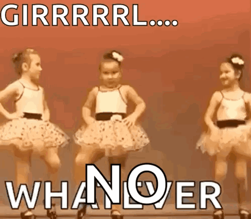 Three Girls in Tutus Dancing Girrrrrl Whatever